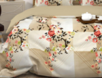 Premium Rose Abstract Printed Elastic Fitted cotton king size Bedsheet with 2 Pillow covers |by Supreme Home Collective - Image 2