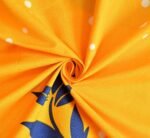 Yellow Sparkle Leaf Printed  Elastic Fitted king size Bedsheet with Pillow covers |by Supreme Home Collective - Image 2