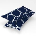 Blue Leaf Pattern |210 TC Cotton Queen size Bedsheets set (Buy 1 Get 1 Free) - Image 3