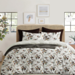All Over Floral Printed 210Tc Cotton Queen size Bedsheet with 2 Pillow covers |by Supreme Home Collective