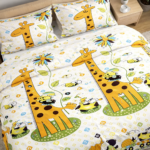 Kids cartoon Animal Printed 210 TC Cotton Queen size Bedsheet with 2 Pillow covers |by Supreme Home Collective - Image 3
