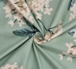 Premium Elastic Fitted Pastel Green Floral King size Bedsheet with 2 Pillow covers |by Supreme Home Collective - Image 3